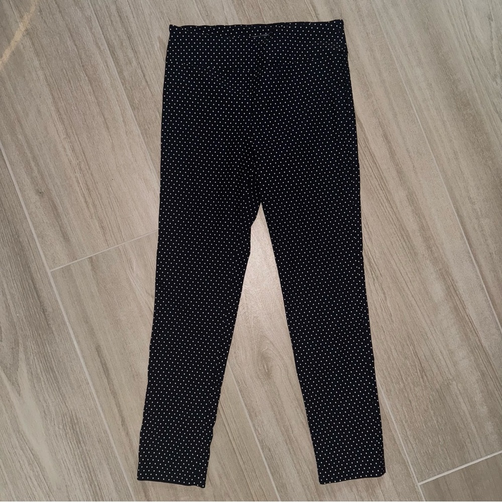 Elliot Lauren Work Pants 8 navy white polka dot